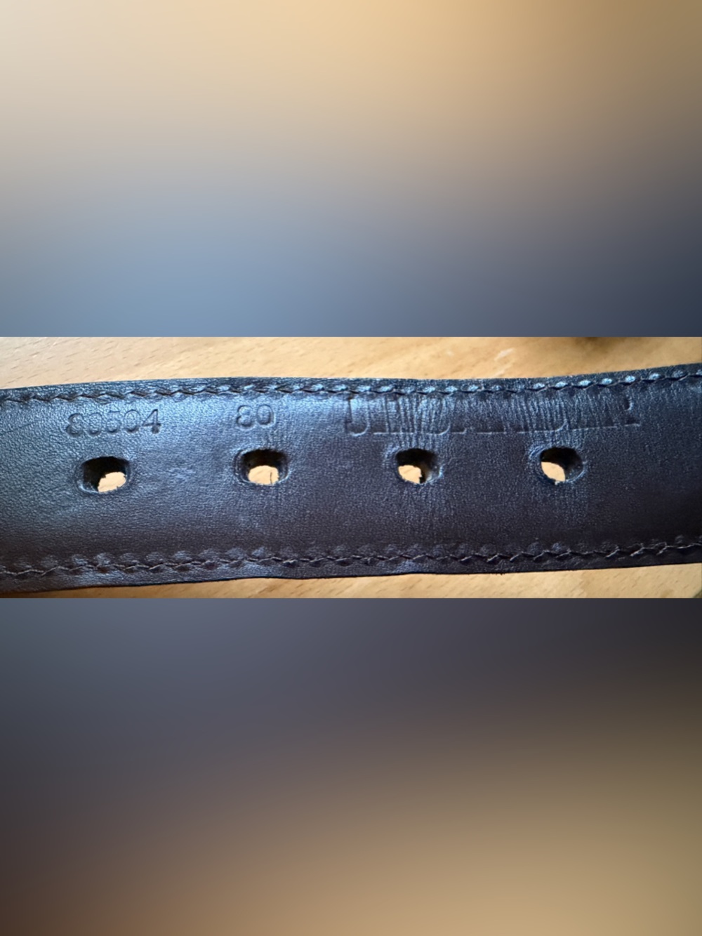 Vintage Jil Sander Brown Leather Belt Gold Hardware Minimalist women xs-small - Picture 9 of 9